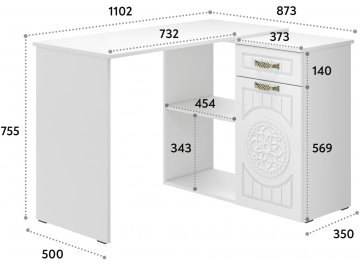 Письменный стол Монблан МБ-74К