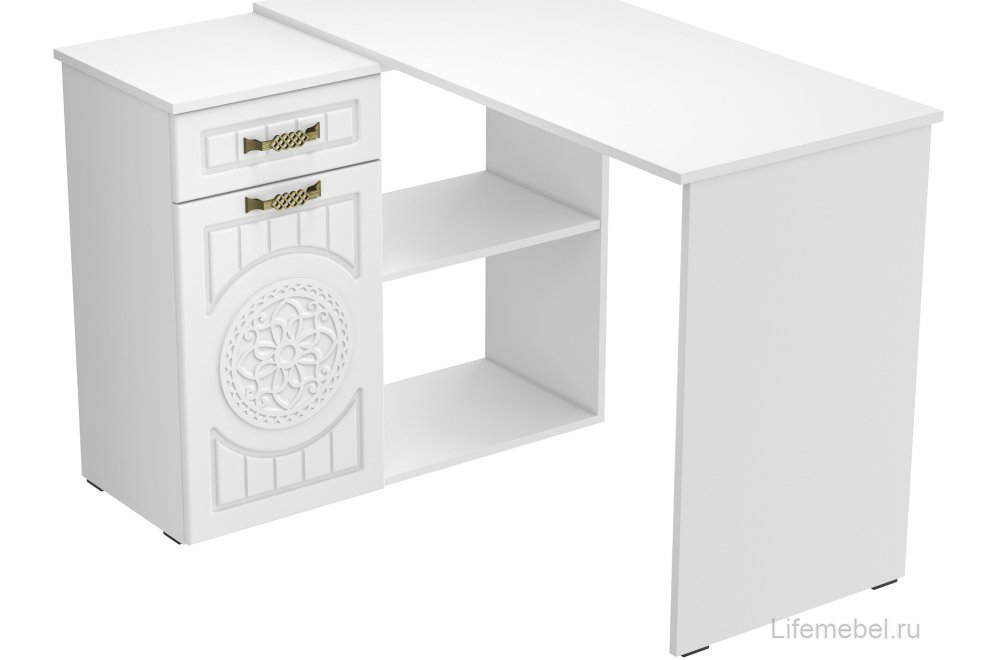 Письменный стол Монблан МБ-74К белое дерево