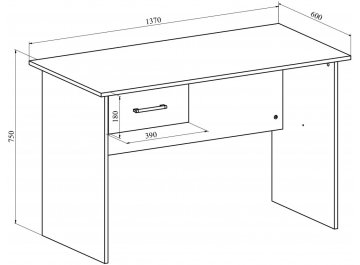 Письменный стол ОФ-113K+ОФ-26