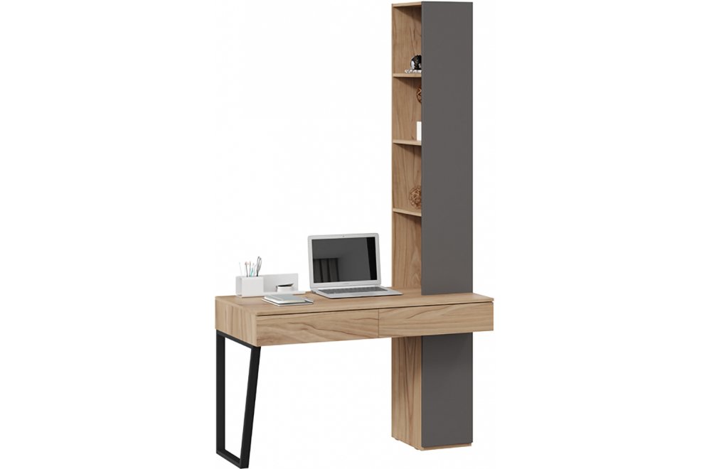 Письменный стол Порто СМ-393.15.012 яблоня беллуно / графит софт