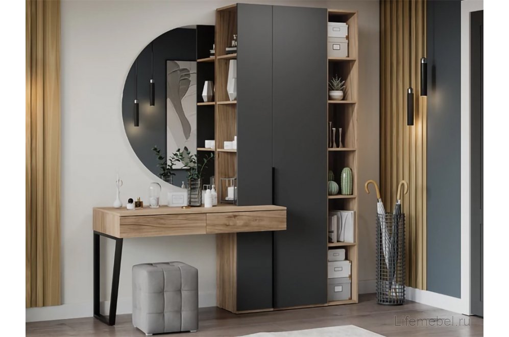 Письменный стол Порто СМ-393.15.012 яблоня беллуно / графит софт