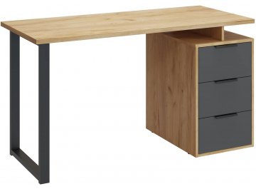 Письменный стол С-406 135х60 дуб крафт золотой / графит
