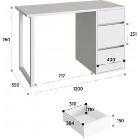 Письменный стол С-411 120х55