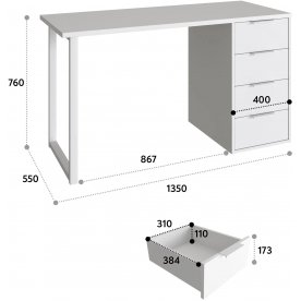 Письменный стол С-412 135х55