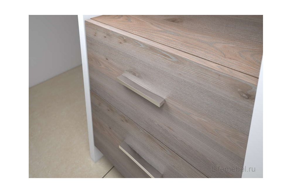 Письменный стол Беланта-ПРЯМ130+ТБЛ БЕН белый / нельсон