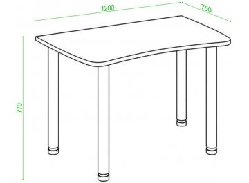 Письменный стол СКЛ-Софт120МО
