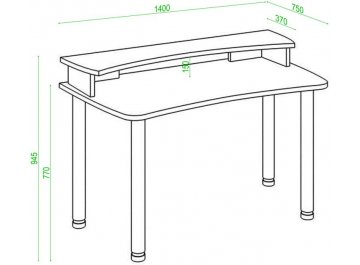 Письменный стол СКЛ-Софт140МО