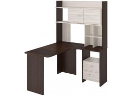 Письменный стол Беланта-Угл130+НКЛХ-120 ВК правый венге / карамель