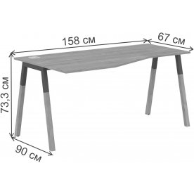 Письменный стол Skyland FORTA FCT 1567(L) 1580х900(670)х733
