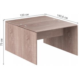 Письменный стол Skyland Wave W2ST 127 120х140,6х75 двухместный