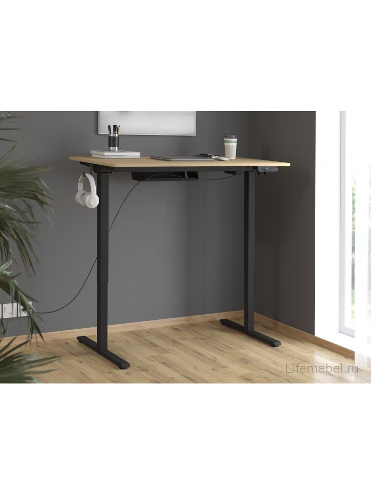 Письменный стол SkyLand XTEN-UP AT-002 1200х600х730/1210 дуб светлый / черный