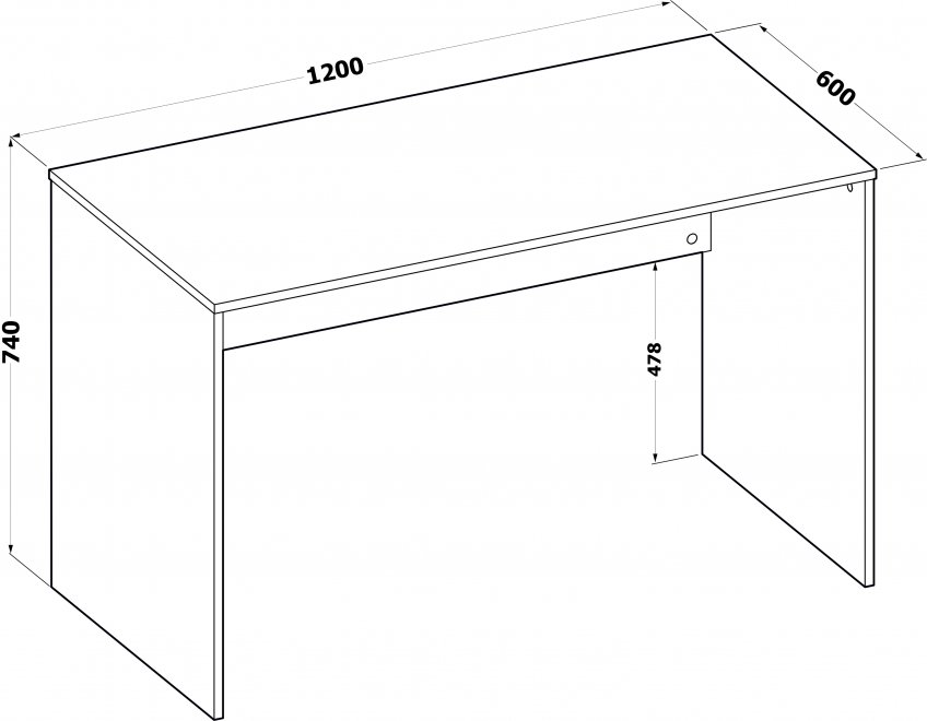 Письменный стол СПм-351 лдсп белый