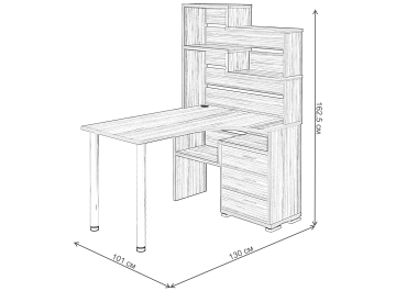 Письменный стол СР-132-130 БЕН-ПРАВ правый