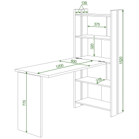 Письменный стол СТЛ-ОВ+Столешница120Прям Ш