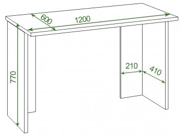 Письменный стол СКЛ-Прям120(без тумбы) БЕ