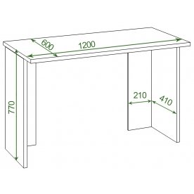 Письменный стол Беланта-Прям120(без тумбы) Н