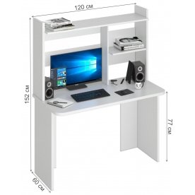 Письменный стол СКЛ-Прям120Р(без тумбы)+НКЛ-120 БЕ