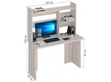 Письменный стол Беланта-Прям120Р(без тумбы)+НКЛ-120 К
