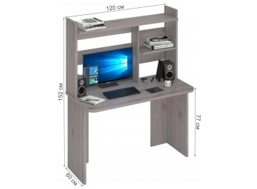 Письменный стол СКЛ-Прям120Р(без тумбы)+НКЛ-120 Н