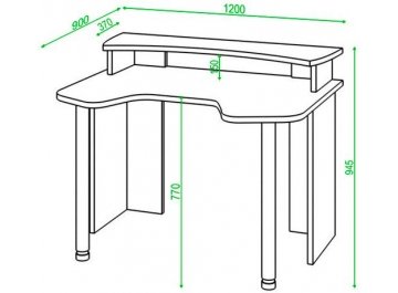Письменный стол СКЛ-Игр120+НКИЛ120 Н