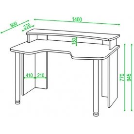 Письменный стол СКЛ-Игр140+НКИЛ140 К