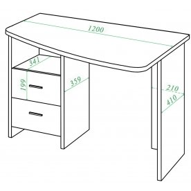 Письменный стол СКЛ-Крл 120 К ПРАВ