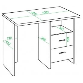 Письменный стол СКЛ-Прям100Р ВК