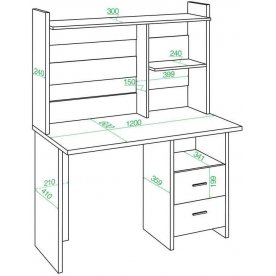 Письменный стол Беланта-Прям120Р+НКЛ-120 КВ