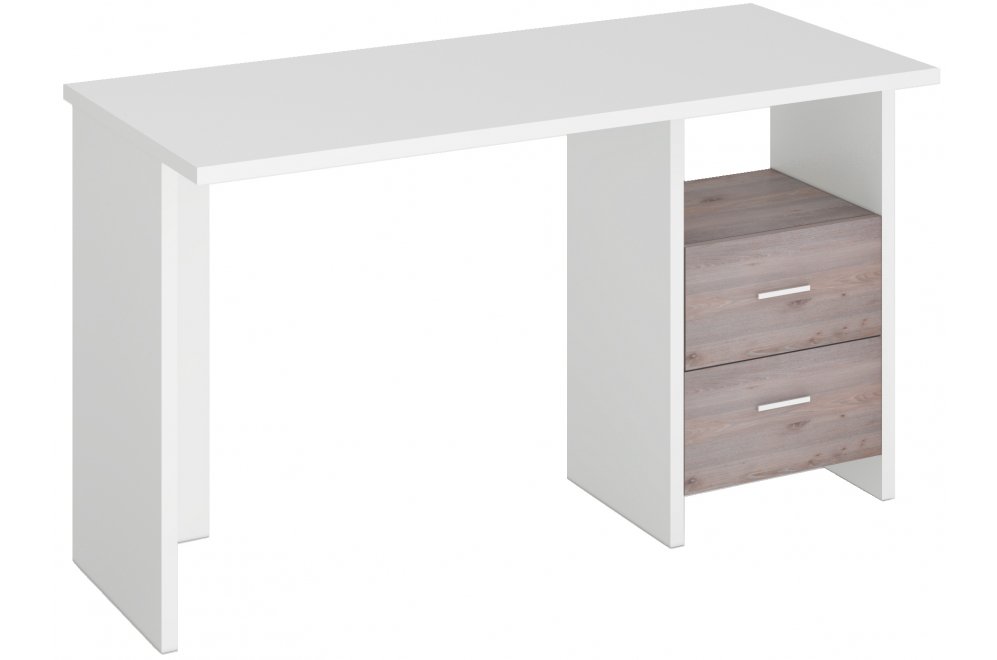 Письменный стол Беланта-Прям130 БЕН белый / нельсон