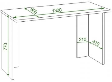 Письменный стол Беланта-Прям130(без тумбы) К