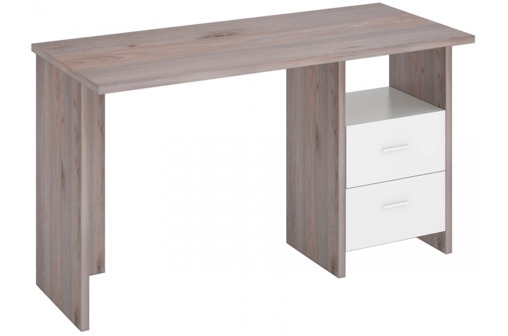Письменный стол Беланта-Прям130 НБЕ нельсон / белый