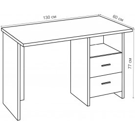 Письменный стол СКЛ-Прям130Р БЕН