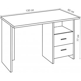 Письменный стол СКЛ-Прям130Р ШК