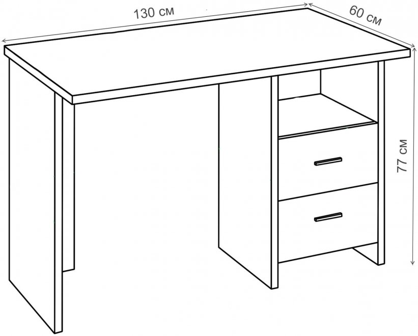 Письменный стол Беланта-Прям130Р В венге
