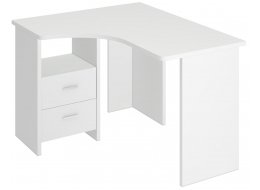 Письменный стол Беланта-Угл 120 БЕ левый белый