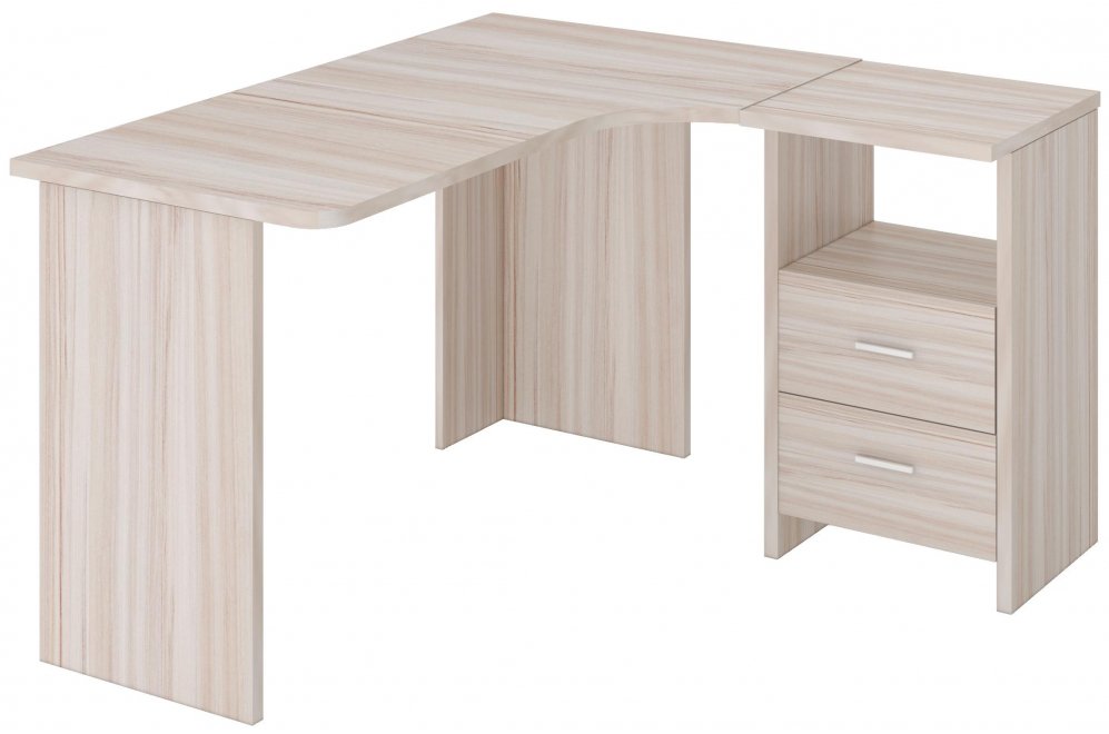 Письменный стол Беланта-Угл 130 К правый карамель