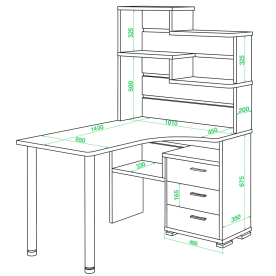 Письменный стол Жаспера-132-140