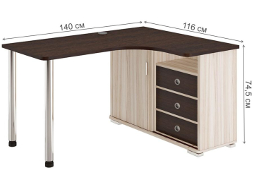Письменный стол СР-145СМ КВВ-ПРАВ правый