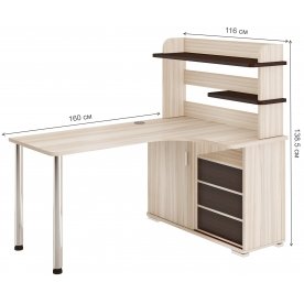 Письменный стол Жаспера-165М КВК правый