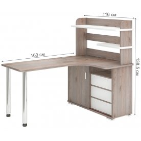 Письменный стол Жаспера-165М НБЕН правый