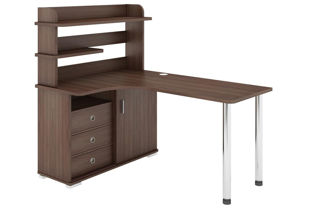 Письменный стол Жаспера-165М НОВ левый шамони-ч