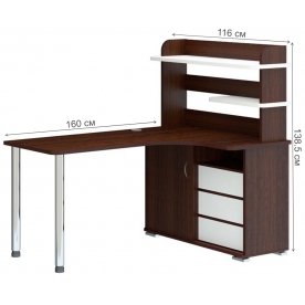 Письменный стол Жаспера-165М ВБЕВ правый