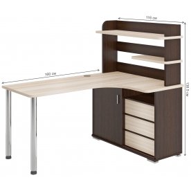 Письменный стол Жаспера-165М ВКК правый