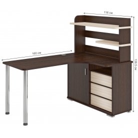 Письменный стол Жаспера-165М ВКВ правый