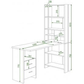 Письменный стол СТЛ-ОВХ +С120Прям К