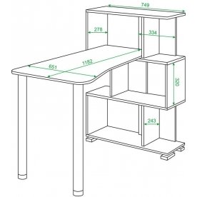Письменный стол СЛ-5-3СТ-2 Н