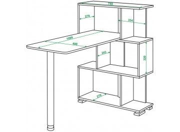 Письменный стол СЛ-5-3СТ Н