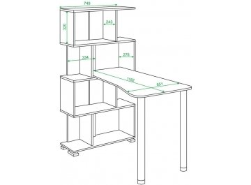 Письменный стол Валевро-5-4СТ-2