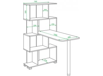 Письменный стол Валевро-5-4СТ КБЕК