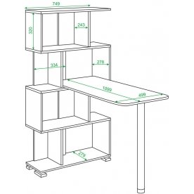 Письменный стол СЛ-5-4СТ Н